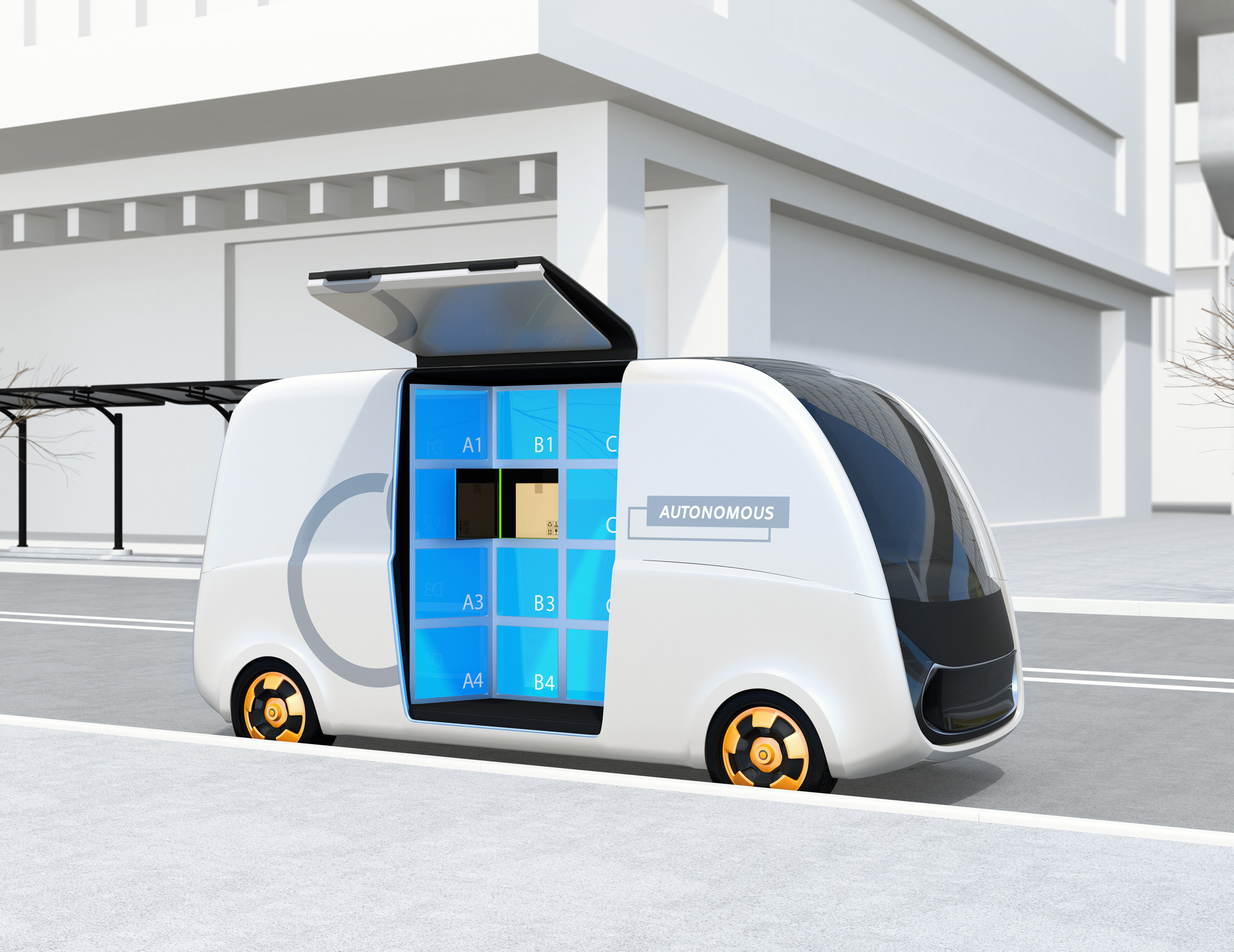 Electric and store autonomous vehicles